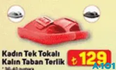 JUNO KADIN TEK TOKALI KALIN TABAN TERLİK